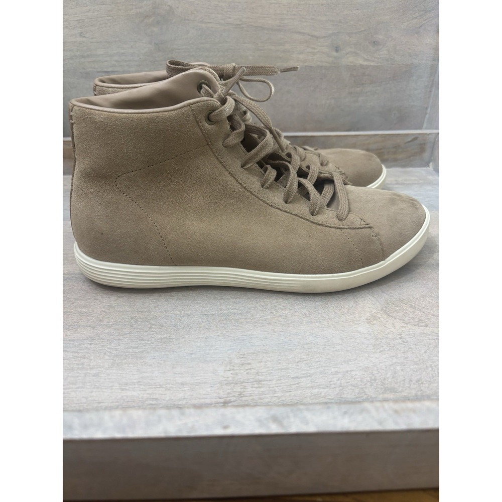 Cole Haan Grand.OS Womens 8 B Taupe Tan Suede High Top Sneakers W10089 - Picture 3 of 11